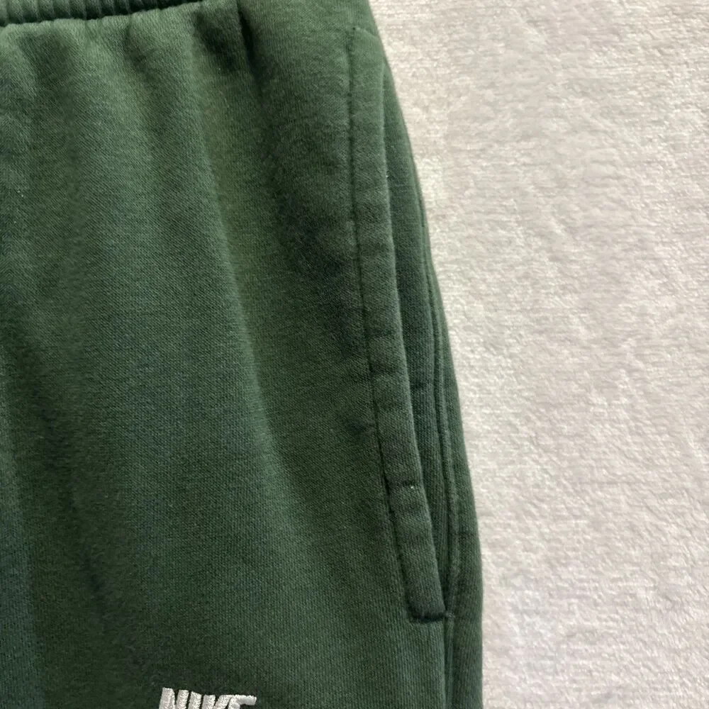 Nike Sportswear Club Fleece Sweatpants Pants Men's Medium Green Embroidered Logo